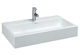 Laufen Living City Waschtisch, 1 Hahnloch mittig, mit Überlauf, 800x460, weiß