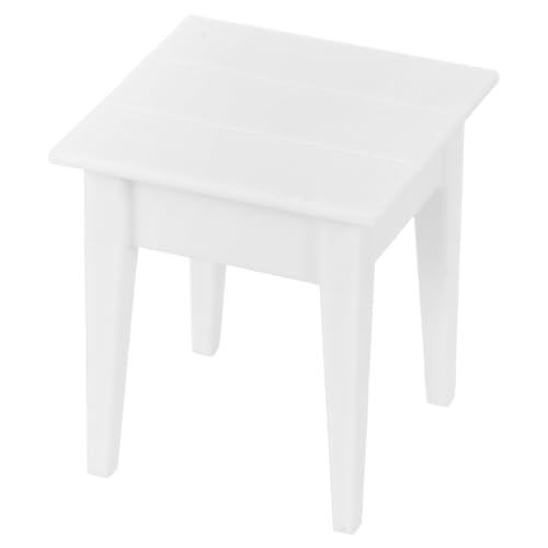 LUOZZY 1:12 White Nightstand