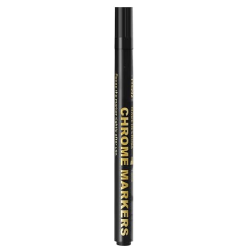 Permanent Liquid Chrome Pen - Acabado Espejo de Alto Brillo Impermeable | Punta Fina Oro Plata Bronce - Rotulador Permanente - para Madera Vidrio Piedra Cuero Joyería Manualidades Restauración Lápidas