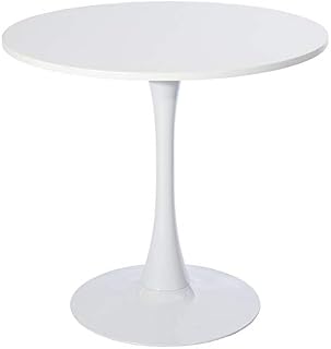 GreenForest Round Dining Table Mid-Century Modern Tulip Pedestal Leisure Table with Strong Metal