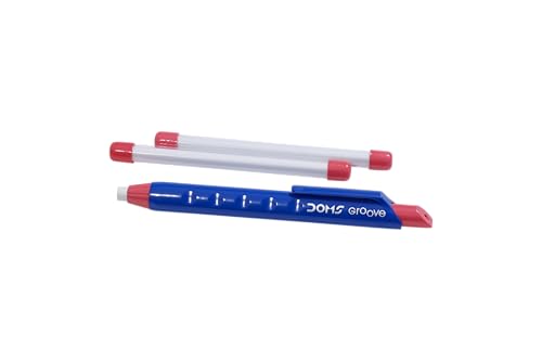 Image of Doms Groove Retractable Eraser | Groove For Better Grip With Excellent Erasing Performance | Free 2 Refill Eraser With This Pack | Pack of 10 Erasers
