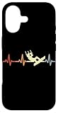 Hülle für iPhone 17 Mein Herz schlägt für Kitesurfen Vintage Herzschlag