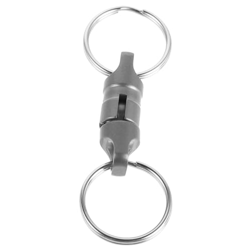 Gogogmee Llavero de Titanio Giratorio Liberación Rápida Anillo Resistente y Clip Desmontable Organizador Ligero para Llaves de Coche y Actividades al Aire Libre Portátil para Viajes y