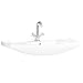 Produktbild FACKELMANN Waschbecken A-VERO / Waschtisch aus Keramik / Maße (B x H x T): ca. 102 x 18,5 x 50 cm / hochwertiges Becken fürs Badezimmer / Farbe: Weiß / Breite: 102 cm