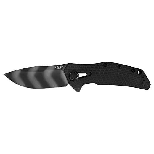 Zero Tolerance 0308BLKTS, Drop Point Pocket Knife, 3.75-in. Blade, Manual KVT Ball Bearings Opening, Titanium Frame Lock , Black