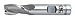 HSS End Mill, 3/4in.Dia., 1-5/16in.Cut L