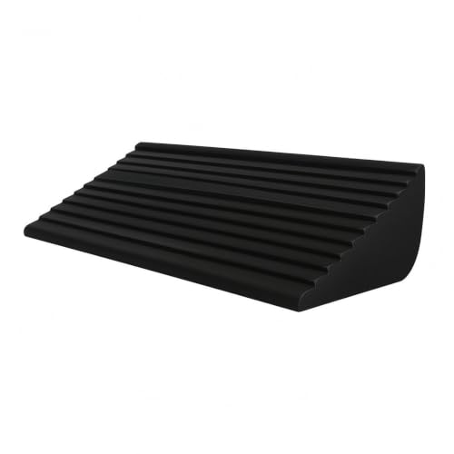 Qianly Tabla Inclinada Estiramiento Antislizan Tabla Estiramiento Pantorrilla Portátil Bloque Ejercicio para Principians, Negro, 40.5 16 6cm