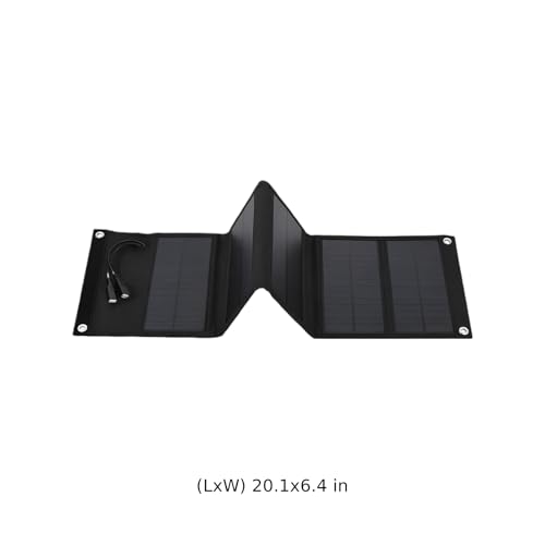 Cargador solar portátil de 10W para camping con doble salida USB de 5V y panel plegable 6