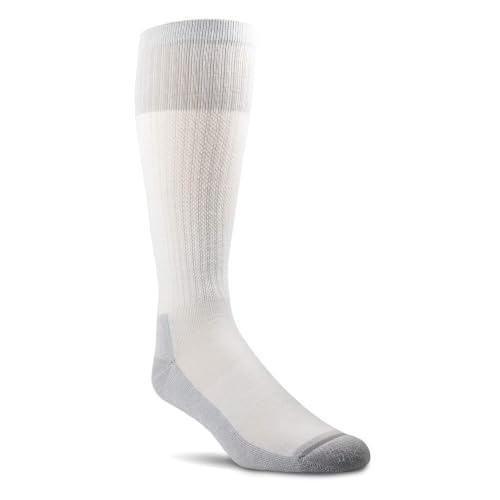 ARIAT Men's VentTEK® Over the Calf Western Boot Socks, 2-Pack | White | Medium