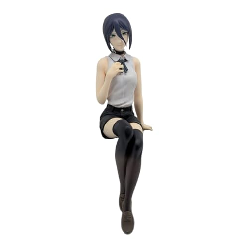 Reze Figure Sitting Pose 5.12 Anime Character Figurine Reze Action Figure Desktop Ornaments Collectible Gift