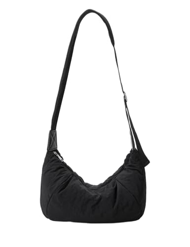 Image of Venzina Womens Crossbody Bag Hobo Bag, Cloud-Like Lightweight Everyday & Travel Shoulder Bag, Large Capacity Nylon Purse with Adjustable Quilted Strap, Casual Work Handbag for Women