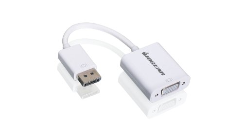 IOGEAR DisplayPort to VGA Adapter Cable, White, GDPVGAW6
