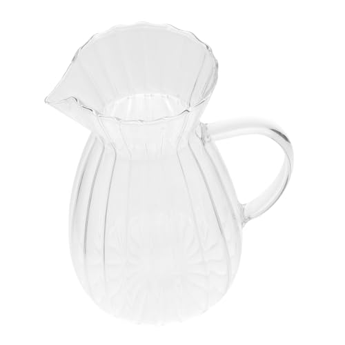 OUNONA Bricco Per Latte in Vetro Trasparente Distributore Latte Contenitore Per Da Caffè Barattolo Per Sciroppo Capacità Per Liquidi Adatto Bar Ristoranti