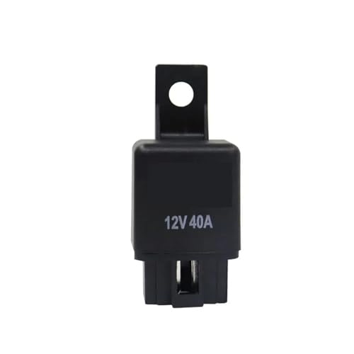 Relé automotriz 12V 40A impermeable de 4 pines con conector base cableado 2