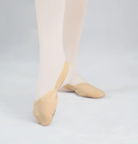 Daydance Half Soles Dance Shoes, Canvas Lyrical Ballet Shoes for Girls/Women Nude by Daydance - Image 6