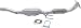 EvanFischer REPV960303 Silver Powder-Coated Catalytic Converter with Heat Shield