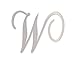 Cursive Metal Letter w, for Front Door, for Above Crib, for Nursery