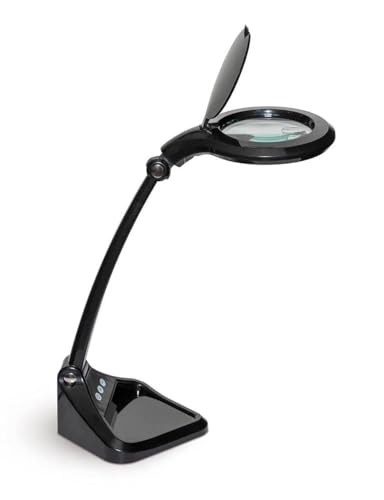 LED Lupenleuchte MAULiris, dimmbar, 6500 Kelvin, inkl. Schutzklappe, 1,75-fache Vergrößerung (Schwarz), 8261290