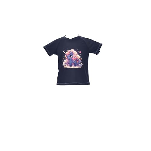 Funny Unicorns Florals Girl Bathing Suit Short Sleeves Swimwear Beach Tops 3T4