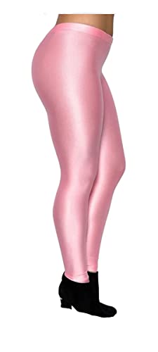 Image of Cron New Trend Shiny Churidar Leggings for Women and Girls (Pack of 1) CRN-20 (XL, Pink)