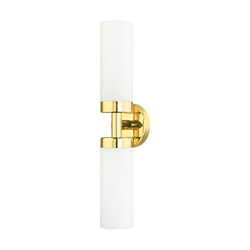 Image of Livex Lighting 15072-02 Aero Wall Sconce, Polished Brass