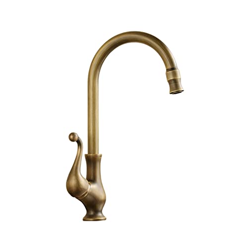 Robinet de cuisine en laiton vintage ZH1YFD chic pour évier rétro