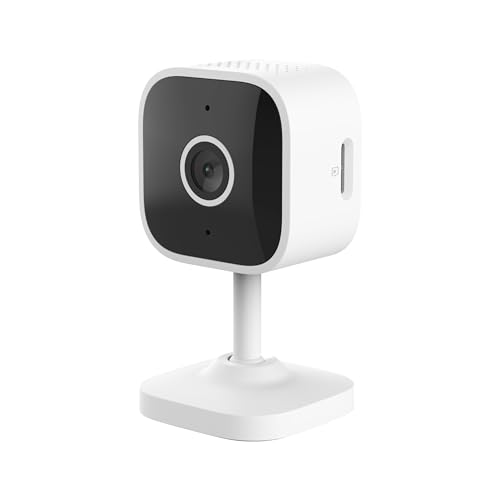 Trust IPCAM-2900 Telecamera Wifi Interno con Visione Notturna, Sirena e Microfono Integrati, Rilevamento Umano, Videocamera Sorveglianza con App, Casa Intelligente, Bianco