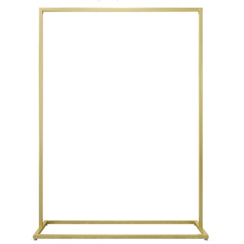 Percheros burro Estante de ropa de metal moderno para colgar ropa, Riel para ropa resistente comercial, Perchero independiente para dormitorios y boutiques, Fácil de montar, Oro(Size:150X40X160CM)