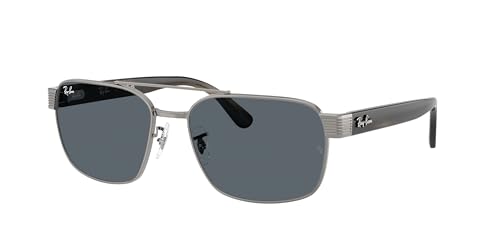 Ray-Ban RB3751 Sunglasses Bundle: RB 3751 004/R5 Gunmetal/Blue Crystal Standard and Universal Anti-slip Silicone Leash