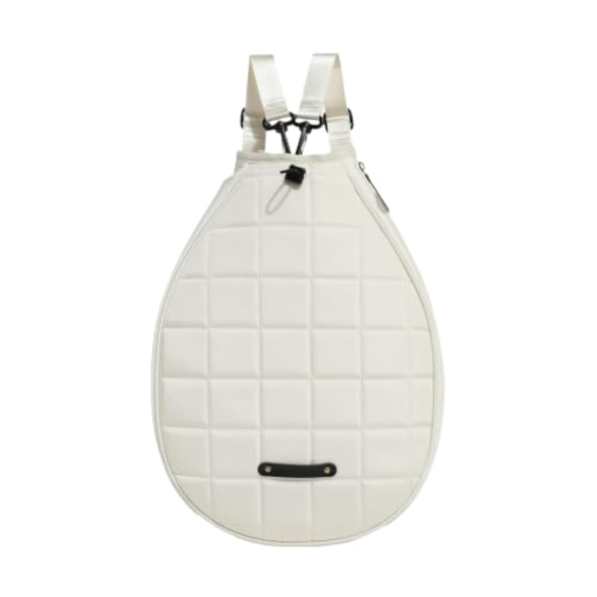Padded Quilted Backpack Puffer Teardrop Backpack, White