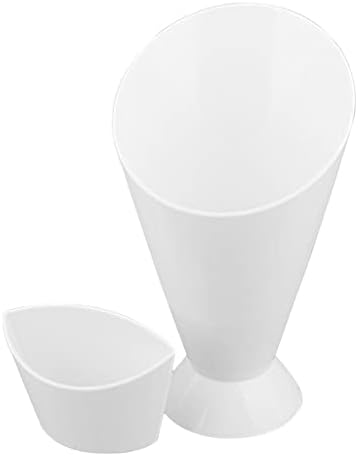 Ruzida French Fry Holder with Sauce Cup Holder Dip PP Material French Fries Cup Vegetable Salad Cup Creative Diagonal Tableware Cup Portable Snack Containers for Children Adult Use