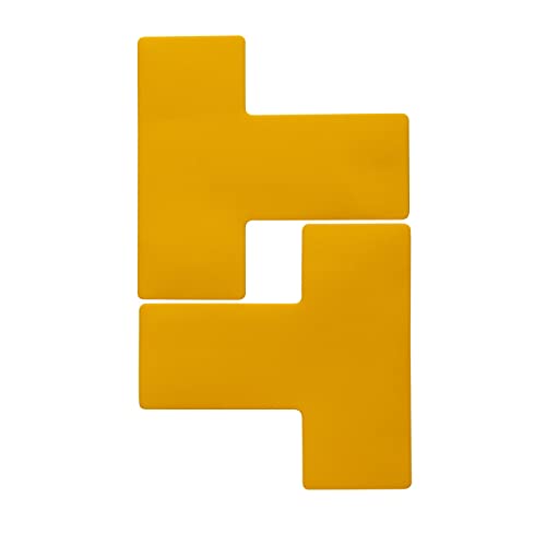 Brady 170069, ToughStripe Max Divider T Marks, 4" X 10", Yellow (Pack of 20 pcs)