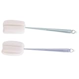 OSOLADY ロングハンドルボトルブラシ 軽量クリーニング用ブラシ 多用途カップ洗浄ツール 底まで届く長柄設計ワインボトルや牛乳瓶の手持ち