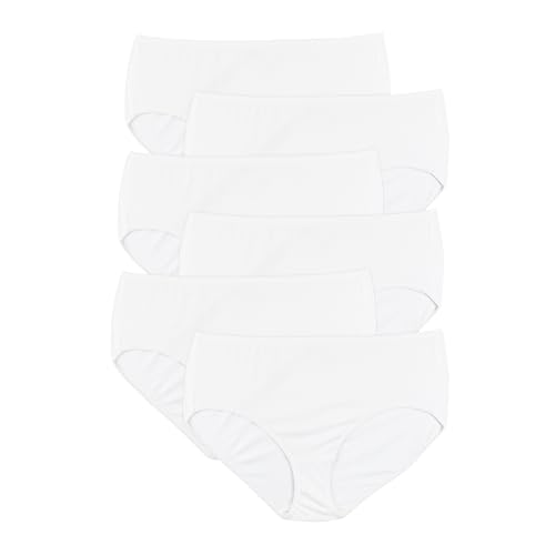 JUST MY SIZE Women's Cool Comfort Cotton Brief 6-Pack (16106P)