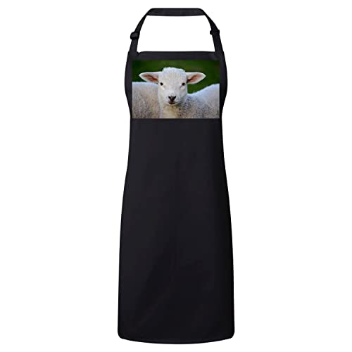 Tablier cuisine premium noir motif prairie animal le cadeau parfait pour passionnes