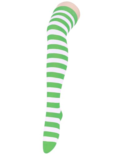 Image of Century Star Thigh High Socks Striped Extra Long Tube for Women Over the Knee Athletic Sports Socks Plus Size Stockings