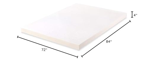 Image of Best Price Mattress 4 Inch Ventilated Memory Foam Mattress Topper, CertiPUR-US Certified, Cal King