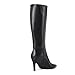 GENSHUO Women Wide Calf Knee High Boots 3 Inch High Heel Pointed Toe Long Boots Fashion Trendy Winter Dressy Shoes for Party,Night out, Date, Dancing Black Size 7.5