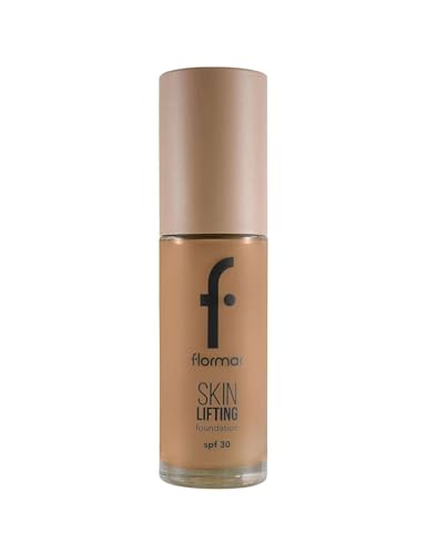 Flormar Skin Lifting Foundation – Base de maquillaje de cobertura media y alta & efecto lifting, hidratante antiedad con FPS 30, acabado natural y luminoso – para piel madura y seca, 140 Tan