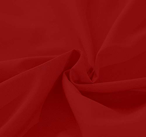 Image of 1800 Brushed Microfiber Solid Flat Soft and Breathable Double BedSheet with 2 Pillow Cover- Burgundy