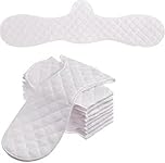 6 Pcs Cotton Bra Liners for Sweat,Reusable Under Breast Sweat Pads,Cool Support Prevent Irritation and Redness,Sweats Absorb Pads Soft Breast Sweats Wicking Pad for Women,Safe and Healthy (White)