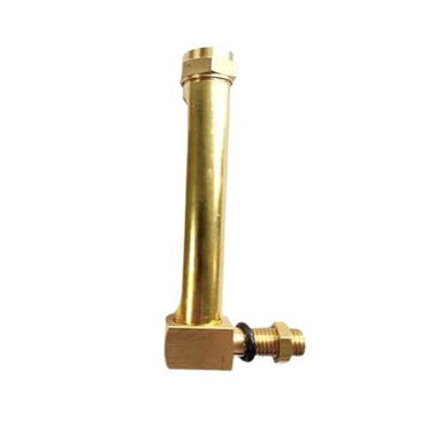 Indicador de nivel de aceite líquido de latón en forma de L, 1 ventana, rosca macho BSP de 1/4 3/8 1/2 pulgadas, longitud de 80 a 500 mm for tornos y tractores.(500MM*3/8 INCH)