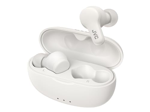JVC HA A7T2 Gumy Auriculares inalámbricos Bluetooth, batería de 24 Horas (Blanco)