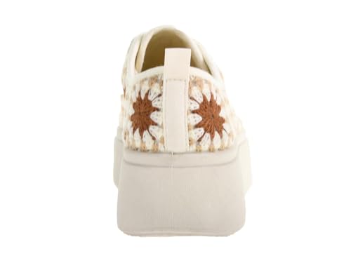 Dirty Laundry Women's Rambling Crochet Sneakers, Cream Multi, 7.54