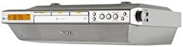 Sony ICF-CDK70 Under Cabinet Kitchen Clock Radio, front view showing display, CD tray, and control buttons