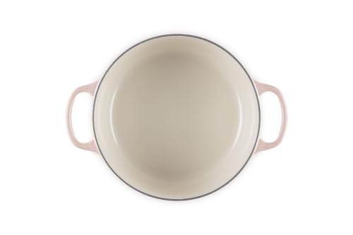 Le Creuset Signature Emaillierte gusseisenrunde Auflaufform mit Deckel, 24 cm, 4,2 Liter, Peche – Ansicht 5