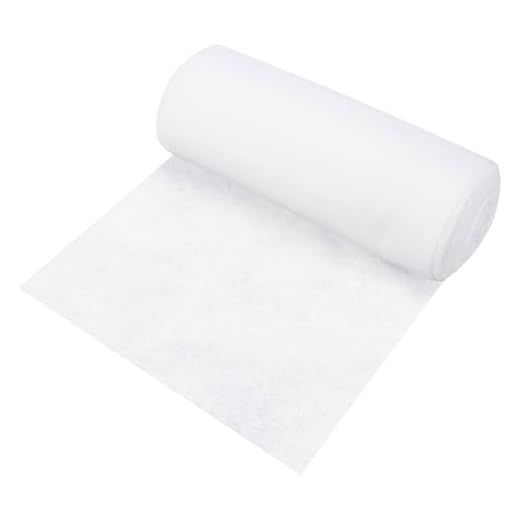 BENECREAT Filtro de ventilación de 10 m x 31 cm, rollo de filtro de aire electrostático, material filtrante blanco para el suelo registro, rejilla, techo HVAC y autocaravana