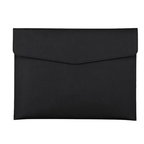 Sac de rangement de documents dossier A4 noir en simili cuir pour fournitures