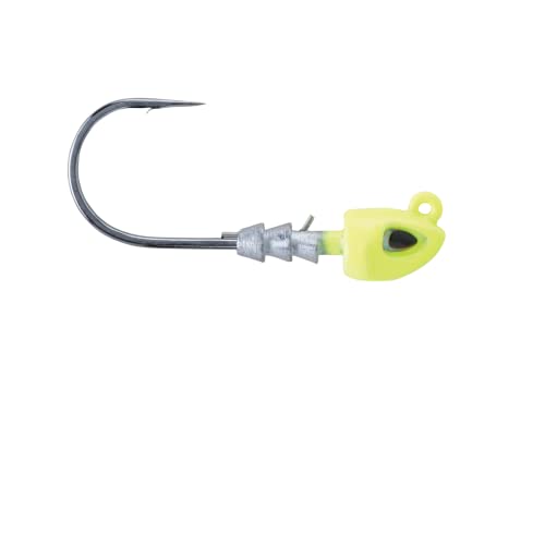 Berkley Fusion19 Swimbait Fishing Jigheads,Pearl White, Chartreuse