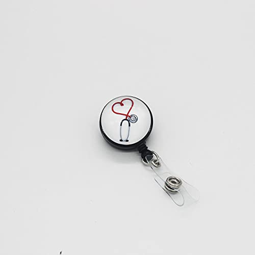 Decorative Heart Badge Holder With Retractable Cord For Nurse Work Badge, Name Card, Men & Women Id Card #TOP5